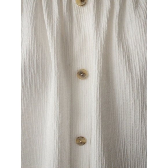 Off The Shoulder Button Detail Size 12 Off white - Picture 2 of 4